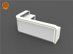 Shaped Processing Artificial Stone Reception Desk Joints Invisible NFS Acrylic