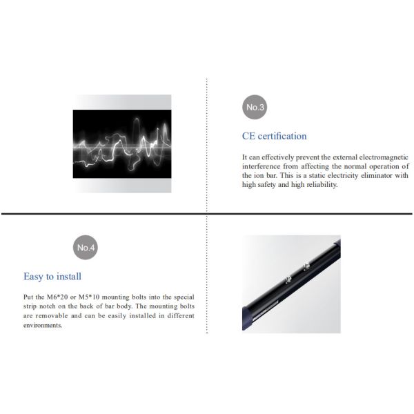 AP-DB1217 Intelligent Dc Static Charge Control Ionizing Eliminator Bar