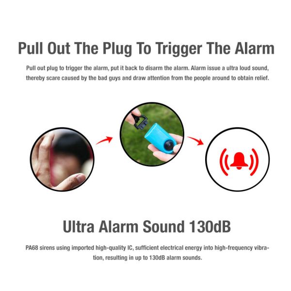 Mini Portable Self Defense Mini Personal Security Alarm personal attack panic alarm