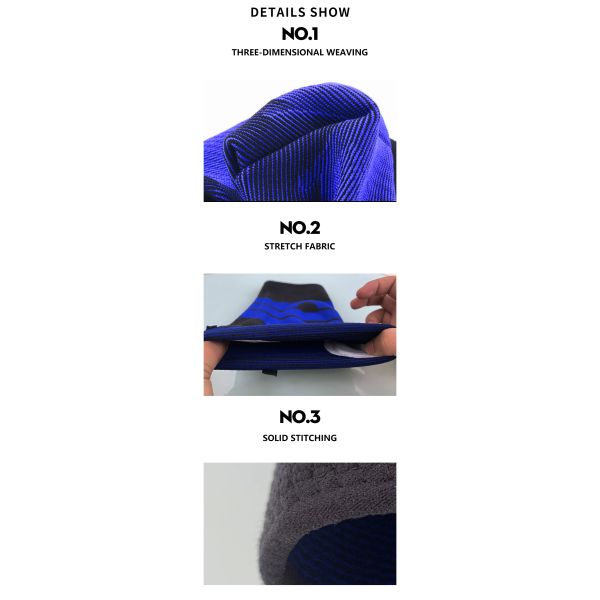 3D Non Slip Medical Grade Compression Knee Pads Nylon Straps For Volleyball