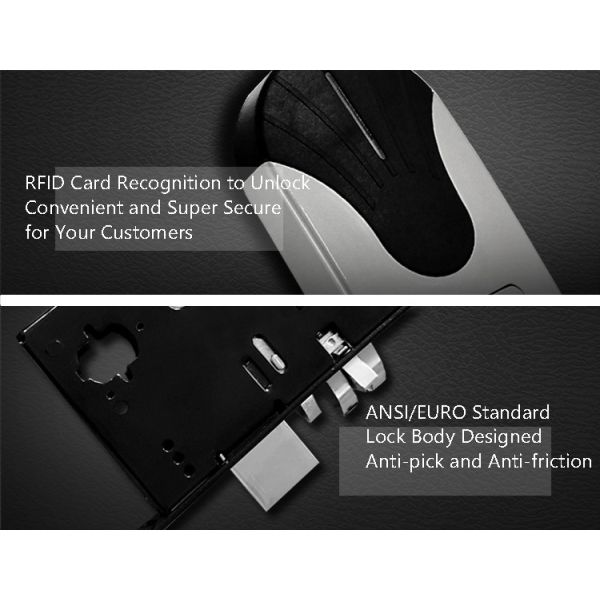 Commercial Digital Other Door Lock With RFID Card 200 Cards Data Capacity