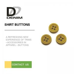 China Plastic Decorative Dress Shirt Buttons Four Holes With Customized Logo wholesale